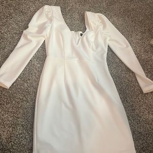 Simple white v- neck dress from Nordstrom
